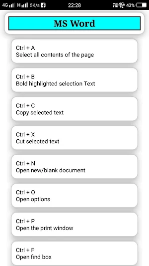 Computer Shortcuts Keys Screenshot 3
