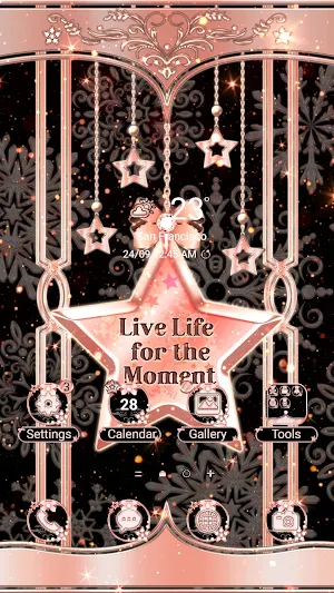 Rose Gold Winter - Wallpaper Screenshot 0