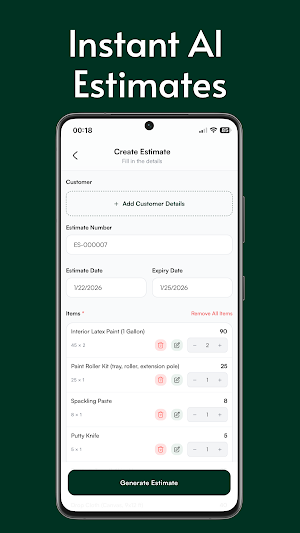 QuickEstimate AI: Instant Est! Screenshot 3