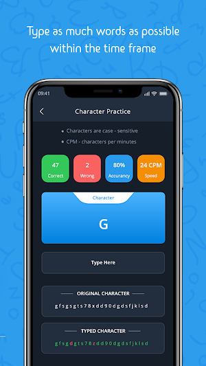 Typing Speed Test, Increase Typing Skills Free Screenshot 2