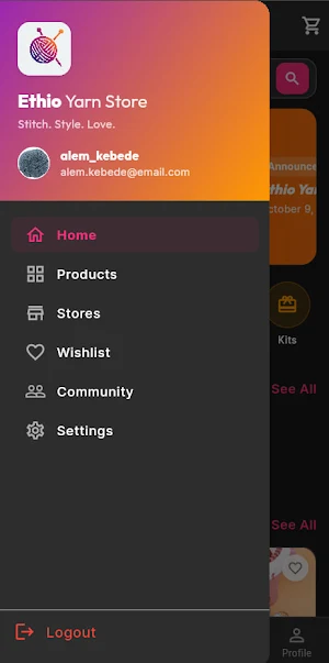 Ethio Yarn Store Screenshot 1