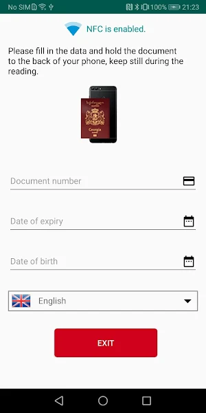 NFC Passport Reader Screenshot 0