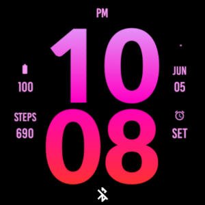Big Rose Pink Watch Face Screenshot 3