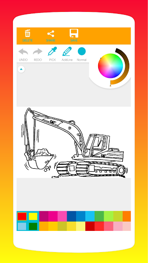 Excavator Coloring Book Screenshot 0