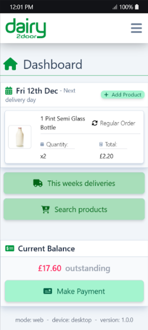 Dairy2Door Screenshot 0