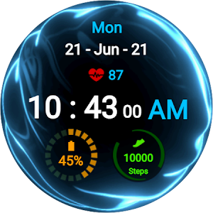 Fluid Blue Watch Face Screenshot 3
