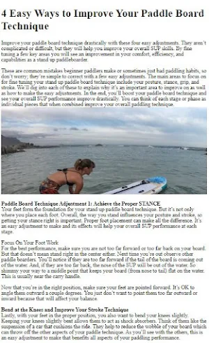 Paddle Boarding Techniques Tip Screenshot 1