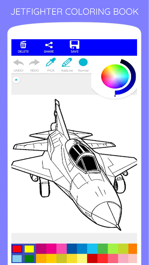 Battle Jet Fighter Coloring Screenshot 0