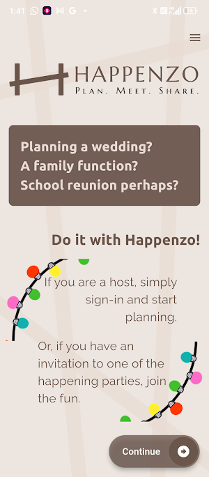 Happenzo - Plan. Meet. Share. Screenshot 0