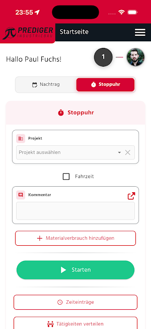 Prediger Industriebau Screenshot 1
