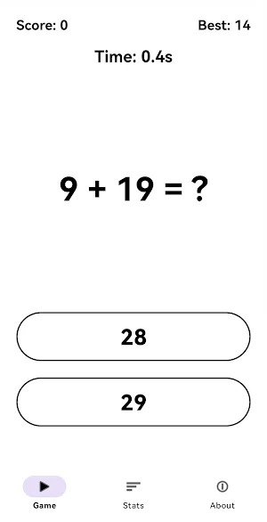 Quick Math Quiz Screenshot 3