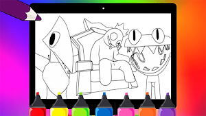 Rainbow friends 2 Coloring Screenshot 1