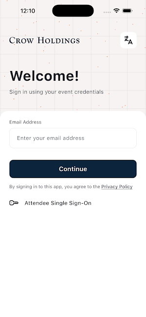 Crow Holdings Events Screenshot 0