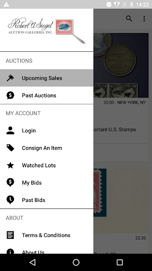 Siegel Auction Galleries, Inc. Screenshot 0
