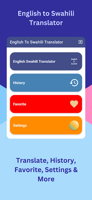 English to Swahili Translator Screenshot 0