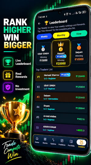 Paper Trading App - BullBear Screenshot 1