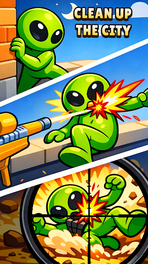 Stickman Sniper: Alien Hunt Screenshot 0