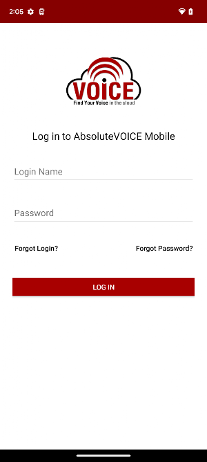 AbsoluteVOICE Mobile Screenshot 1