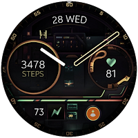RetroFuture analog watch face