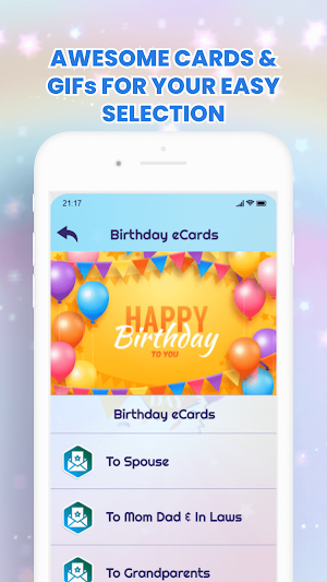 Birthday Family Cards GIFs App Screenshot 2