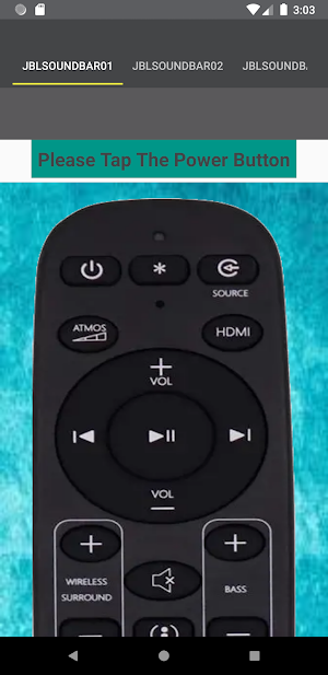 JBL Soundbar Remote Screenshot 1