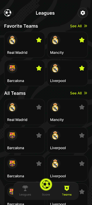 ScoreRush: Live Scores Screenshot 1