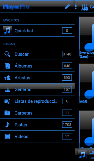 SKIN PLAYERPRO V4 GLASS BLUE Screenshot 3