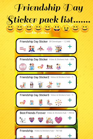 Friendship Day : Friendship Stickers For WhatsApp Screenshot 1