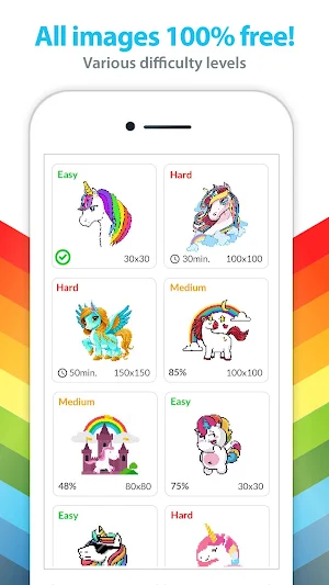 Unicorn Coloring Book - Color by Number Screenshot 0