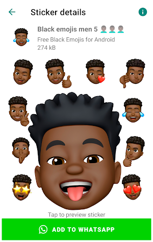 Memoji Black People Stickers Screenshot 0