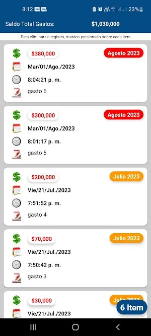 Mi Contador Personal Screenshot 3