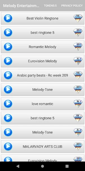 Melody Entertainment Ringtone Screenshot 1