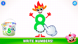 Learning numbers for kids! Writing Counting Games! Screenshot 2