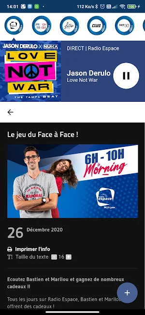 Radio Espace Screenshot 2