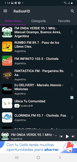 RADIOS HD Todas las radios en una sola app Screenshot 1