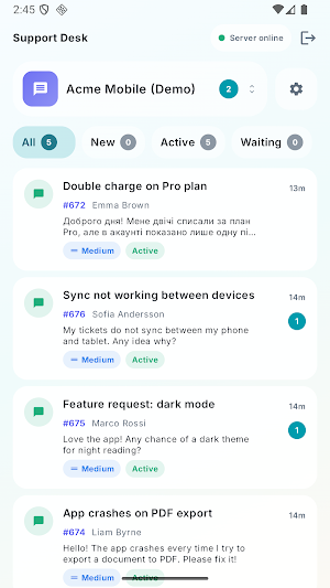 App Support Screenshot 0