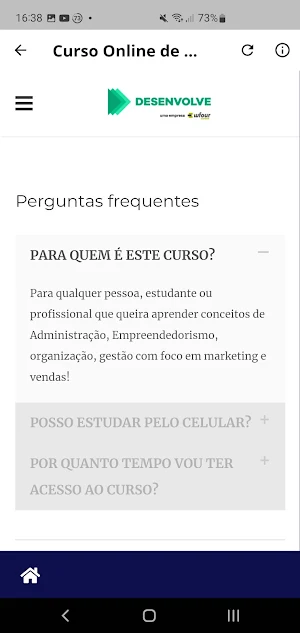 Curso Online de Administração Screenshot 3