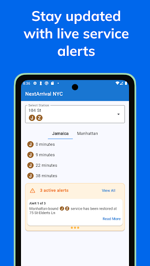 NextArrival NYC Screenshot 1