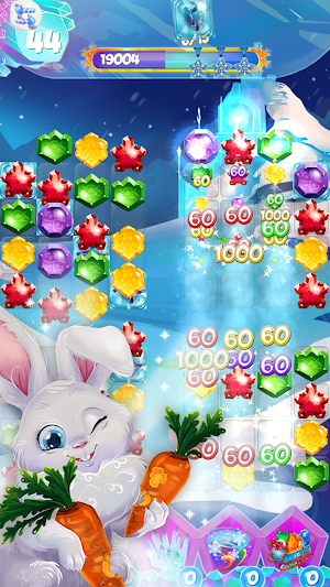Bunny's Frozen Jewels: Match 3 Screenshot 1