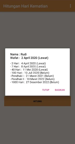 Hitungan Hari Kematian Screenshot 2