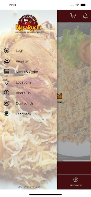 NavaRuchi Restaurant Screenshot 1