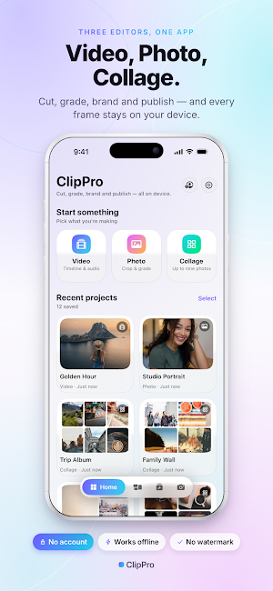 ClipPro: Video & Photo Editor Screenshot 0