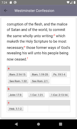 The Westminster Confession of Faith. Screenshot 2
