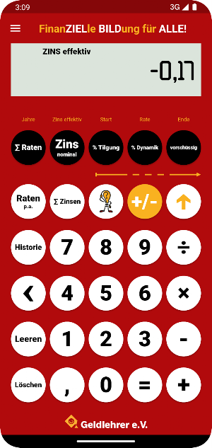 Geldlehrer-Finanzrechner Screenshot 1