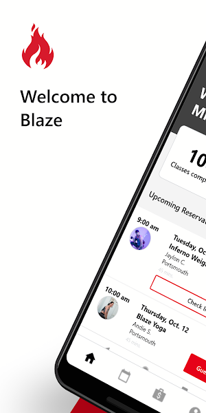 Blaze Schedule App Screenshot 0