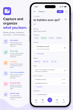 WordLoom: Vocabulary Notebook Screenshot 1