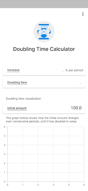 Doubling Time Calculator Screenshot 0