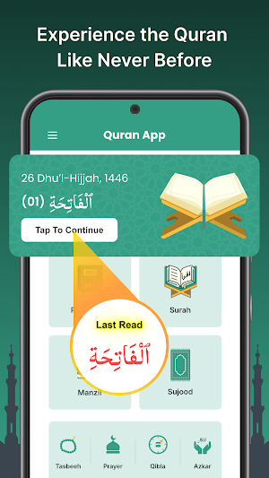 Quran App Prayer Times & Qibla Screenshot 0