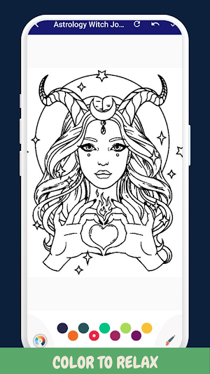 Astrology witch Coloring Book Screenshot 3