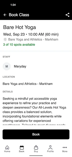 Bare Yoga and Athletics Screenshot 2